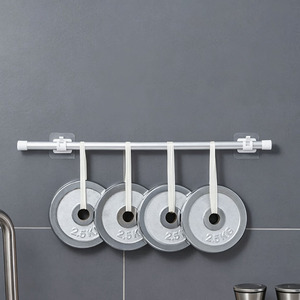 Clip adhésif transparent à ressort <span class=keywords><strong>pour</strong></span> tringle à <span class=keywords><strong>rideau</strong></span>, installation facile <span class=keywords><strong>sans</strong></span> perçage, fixation murale <span class=keywords><strong>pour</strong></span> salle de bain et salon - Product Image 2
