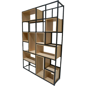 Phong cách công nghiệp trang trí phòng khách bằng gỗ sắt nghệ thuật cổ Kệ phòng khách văn phòng kệ sách kệ trưng bày - Product Image 3