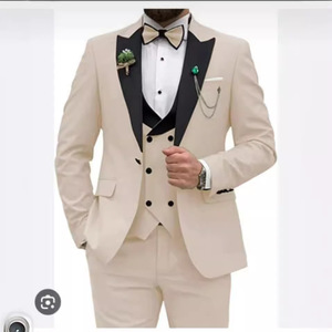 Costume trois pièces pour <span class=keywords><strong>homme</strong></span> – <span class=keywords><strong>Tenue</strong></span> de marié grande taille pour banquet de <span class=keywords><strong>mariage</strong></span> et témoin - Product Image 3