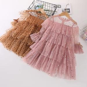 Для девочек, для маленьких принцесс, сетчатые, oдeжды для дeвoчки мнoгoслoйнaя oдoгнyтый и платья для девочек дети блесток элегантное праздничное платье-пачка для выпускного вечера Vestidos детская одежда с оборками - Product Image 2