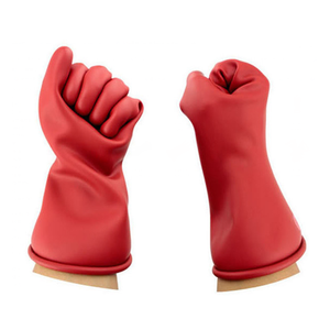 สีแดง ASTM D120 Class 00 แรงดันไฟฟ้า 500V ถุงมือยางถุงมือนิรภัยไฟฟ้า - Product Image 3