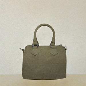 Bolsa de Lona Verde con Dos Asas, Forro de Algodón y Cierre de Cremallera - Diseño Moderno de Japón y Corea - Product Image 2