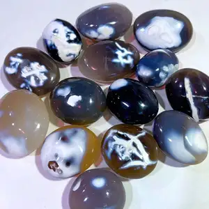 High Quality Polished Natural Multicolor Orca Agate Bare Stone Palms Stone Healing Stone For Massage Decoration