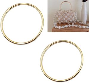 Dracra Pack <b>Purse</b> Handles Round Shaped Loop Ring Grip Replacement For Crocheted Macrame Bags Craft Handbag Handmade Project DIY - Product Image 3