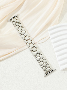 Bracelet en métal perlé de luxe Upro pour iWatch 11 10 9 8 SE, bracelet fin de type bijou pour Apple Watch femme 40 41 44 45 46 mm - Product Image 6