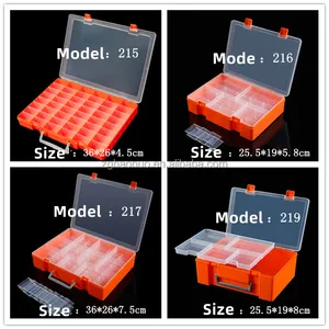 Plastic Organizer Box Craft Storage With Adjustable Dividers Bead Organizer Container Clear Storage Box For Fishing Tackles