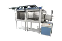 Caja de Guantes de Doble Cámara Labnova de Acero Inoxidable de Alta Resistencia con Bomba de Vacío Rotativa de Doble Etapa y Sistema de Purificación de Gases (H2O O2<1ppm)