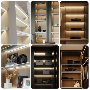 Profilo in <span class=keywords><strong>Alluminio</strong></span> per Illuminazione Lineare LED, per Strisce LED, Mensole in Vetro e Illuminazione di Mobili - Product Image 5