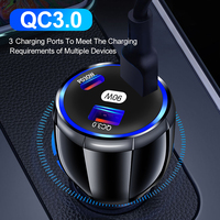 Produits Tendances 2026 – Chargeur de Voiture 90W à 3 Ports PD30W & QC3.0 Multi-Ports Type C pour Allume-Cigare USB