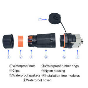 ขั้วต่อสายไฟ CAT6A RJ45กันน้ำ IP68ได้สำหรับโซลูชันกลางแจ้งกลางแจ้งผลิต<span class=keywords><strong>จ</strong></span>ากไนลอนที่อยู่อาศัยราคาจำนวนมาก - Product Image 3