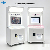 Cabina de Fotos YiXiLe de 27 Pulgadas con Impresión Instantánea, Construcción Metálica, Autoservicio, Capacidad para 1-7 Personas, Conectividad HDMI/Wi-Fi/USB