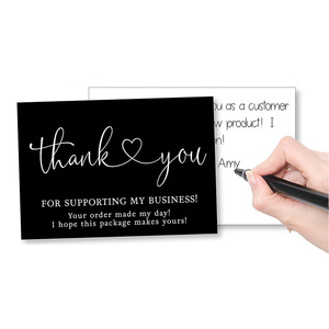 Tarjetas de Agradecimiento de Papel Recubierto con Inserto Negro para Decoración de <span class=keywords><strong>Cajas</strong></span> de Regalo, Paquete de 50 Unidades al por Mayor, para Apoyar a las Pequeñas Empresas - Product Image 5