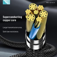 Câble de charge rapide USB 3A vers Type-C, câble de données, cordon tressé en alliage d'aluminium pour téléphone/banque d'alimentation