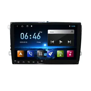 9inch 2din slim body GPS Navigation Car Radio Android11 4Core 8core DVD Player for VW TIguan/Touran/Amarok 2010-2015 with canbus