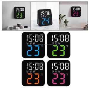 Ucuz yeni yaratıcı çalar saat hediye İşlevli elektronik saat basit ayar sıcaklık ve nem saati - Product Image 3