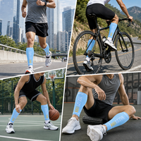 Manchons de compression OEM pour mollets Respirant Réglable Soutien de sécurité pour le sport Attelle pour tibia Soulagement de la douleur au mollet Chaussettes de compression pour le sport