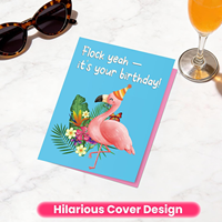 Technologie de puce sonore LED musicale interactive, puce vocale OTP, taille personnalisable pour thème flamant rose, anniversaire 3D pliable