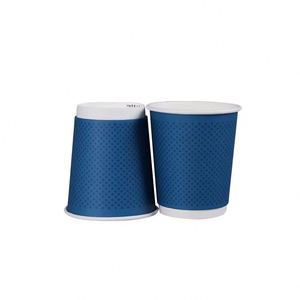 Disposable 8-Oz <b>Double</b> <b>Wall</b> Premium Craft <b>Coffee</b> Paper <b>Cup</b> with Custom Logo Gold Foil Recyclable - Product Image 2
