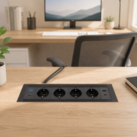 Prise de bureau intelligente avec prise EU, prise de bureau avec données USB, prise de bureau encastrée pour meubles, multiprise encastrée pour l'Allemagne