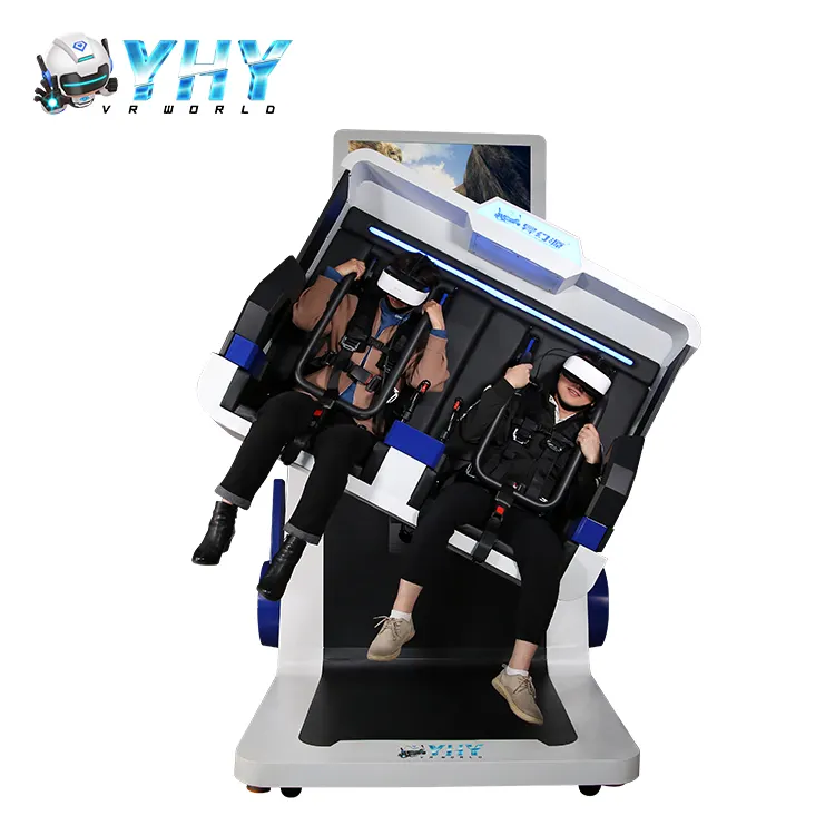 YHY-máquina de juego de montaña rusa con rotación de 360, equipo de realidad Virtual de 2 asientos, simulador 9D VR 360