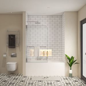 Custom Over vasca da bagno schermo <span class=keywords><strong>doccia</strong></span> senza cornice porta in vetro temperato vetro trasparente porta vasca da bagno - Product Image 1