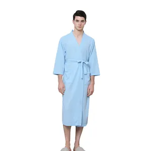 Sunhome Professionele Leverancier Nachtjapon Lichtgewicht Wafel Pyjama Chemise Vakantie Badjassen Voor Het Leven In Huis