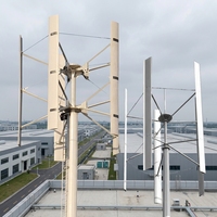 Kit de générateur d'éolienne à axe vertical Maglev H-200kw, 200kw, diamètre du rotor de 10,5 m, 380V, alliage d'aluminium, 5 pales