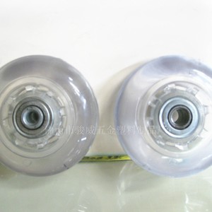 Roue de meuble transparente en PU de 2,5 pouces à double roulement, axe creux, durable, silencieuse et résistante à l'usure - Product Image 2