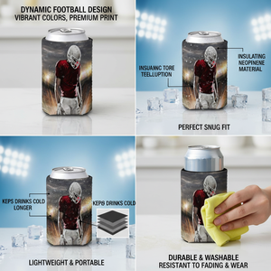 กระเป๋าเก็บความเย็นแบบนีโอพรีนลายการ์ตูนธีม NFL แบบสองชั้น สำหรับงานปาร์ตี้และแฟนกีฬา - Product Image 3