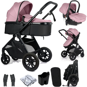 Poussette bébé 3-en-<span class=keywords><strong>1</strong></span> certifiée EN1888 avec siège <span class=keywords><strong>auto</strong></span> pour nouveau-né, pliable en trois sections, cadre en alliage, landau - Product Image 6