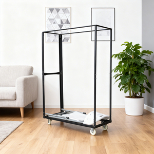 प्लास्टिक तह कुर्सी के लिए और ब्रेक पहियों के साथ ट्रॉली - Product Image 2