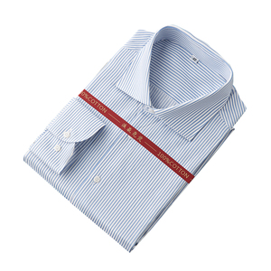 Camicie Casual da <span class=keywords><strong>Uomo</strong></span> <span class=keywords><strong>a</strong></span> Maniche Lunghe Più Popolari, <span class=keywords><strong>a</strong></span> <span class=keywords><strong>Righe</strong></span> <span class=keywords><strong>Blu</strong></span> <span class=keywords><strong>e</strong></span> Bianche, 100% Cotone Popeline Traspirante Antipiega - Product Image 5