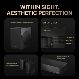 Sistema de <span class=keywords><strong>Altavoces</strong></span> Subwoofer Yuezhang <span class=keywords><strong>Home</strong></span> Theater Starfield Soundfield Whale Fin // USB 7.1 Canales Sonido Envolvente 3D - Product Image 5