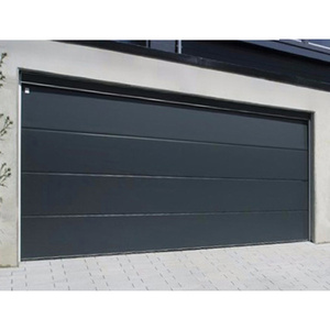 Comercial Black 12x7 2カーマニュアル防弾断面センサーガレージドアホームモダンハリケーン8x12 - Product Image 5
