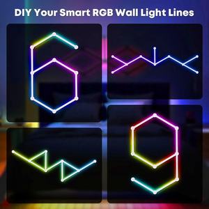 Lumière de maison intelligente en gros musique personnalisée Rgbic Glide sans fil plafonnier 3d Led Gaming Setup Rgb Gaming Room Lamp Decor - Product Image 5