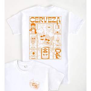 T-shirt per amanti della birra, bianca, girocollo, abbigliamento promozionale unisex - Product Image 1