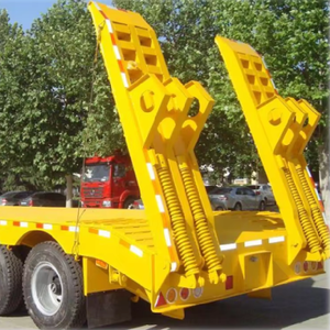 Semi-remorque surbaissée à 2 essieux en acier pour le transport de matériel lourd, capacité de charge de 30 000 kg - Product Image 1