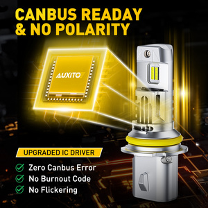 หลอดไฟหน้ารถยนต์ AUXITO M6S 9004 HB1 6500K 12V ขนาดเล็ก สีขาว 1:1 หลอดไฟ LED สำหรับไฟหน้ารถยนต์ แสงสูง-ต่ำ - Product Image 2