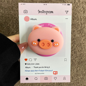 Soporte magnético universal para teléfono móvil con diseño de vaca, perro, cerdito, panda y oso de dibujos animados, con bolsa de aire 3D escalable, para escritorio. - Product Image 4
