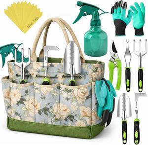 Custom Heavy Duty <b>Garden</b> <b>Tools</b> Floral <b>Set</b> Rust Proof Non-Slip Durable Gardening Supplies Ergonomic Hand <b>Tools</b> - Product Image 1