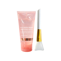 Masque de nuit au collagène à formule personnalisée, marque privée, type peel-off, hydratant, éclaircissant, production OEM de soins de la peau