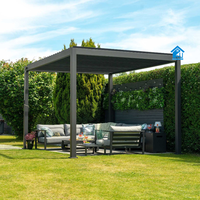 Pergola Sweet Home 3x4 avec toit à lames motorisé en aluminium, imperméable, pour patio extérieur, jardin, gazebo, protection solaire, décorations de jardin