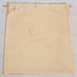 Sac à cordon en satin de soie doux pour cosmétiques, chaussures, lingerie et vêtements, avec logo personnalisé imprimé - Promotion - Product Image 3