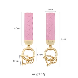 Porte-clés en cuir PU personnalisé avec logo de marque, impression sérigraphique, taille et couleur personnalisées, haute qualité, vente en gros - Product Image 4