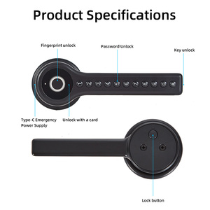 Cerradura Inteligente Digital con Huella Dactilar Yagu de Fácil Instalación para Puerta Principal, Cerradura de Puerta con Contraseña Tuya Ttlock, Botón Físico - Product Image 4