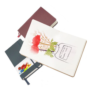 300gsm artista Cold Press disegno e pittura PU leather Perfect Binding acquerello Art sketch book - Product Image 4