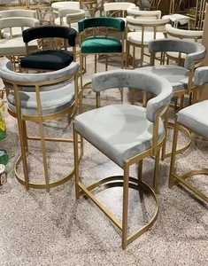 Sillas de Barra Altas de Lujo Estilo Nórdico, Modernas y Sencillas con Respaldo, Silla Alta para Cafetería, Bar, Isla de Cocina - Product Image 6