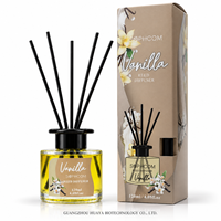 Coffret Cadeau Diffuseur de Parfum d'Ambiance Bouteille en Verre Bâtonnets en Fibre Arôme de Luxe Fournisseur en Gros Emballage Personnalisé
