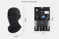 Cagoule noire pour hommes et femmes avec trou pour lunettes Masque rafraîchissant pour le visage Couvre-cou pour moto d'été Sports de ski et d'équitation Couvre-visage complet