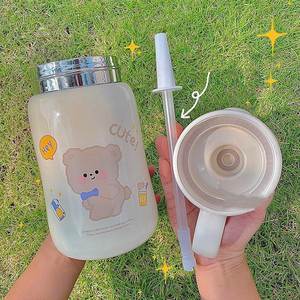 New 1130Ml Cute Kids Cartoon <b>Thermos</b> Cup Water <b>Bottle</b> Gold Plated <b>Thermos</b> With Straw High Color Value Stainless Steel - Product Image 6